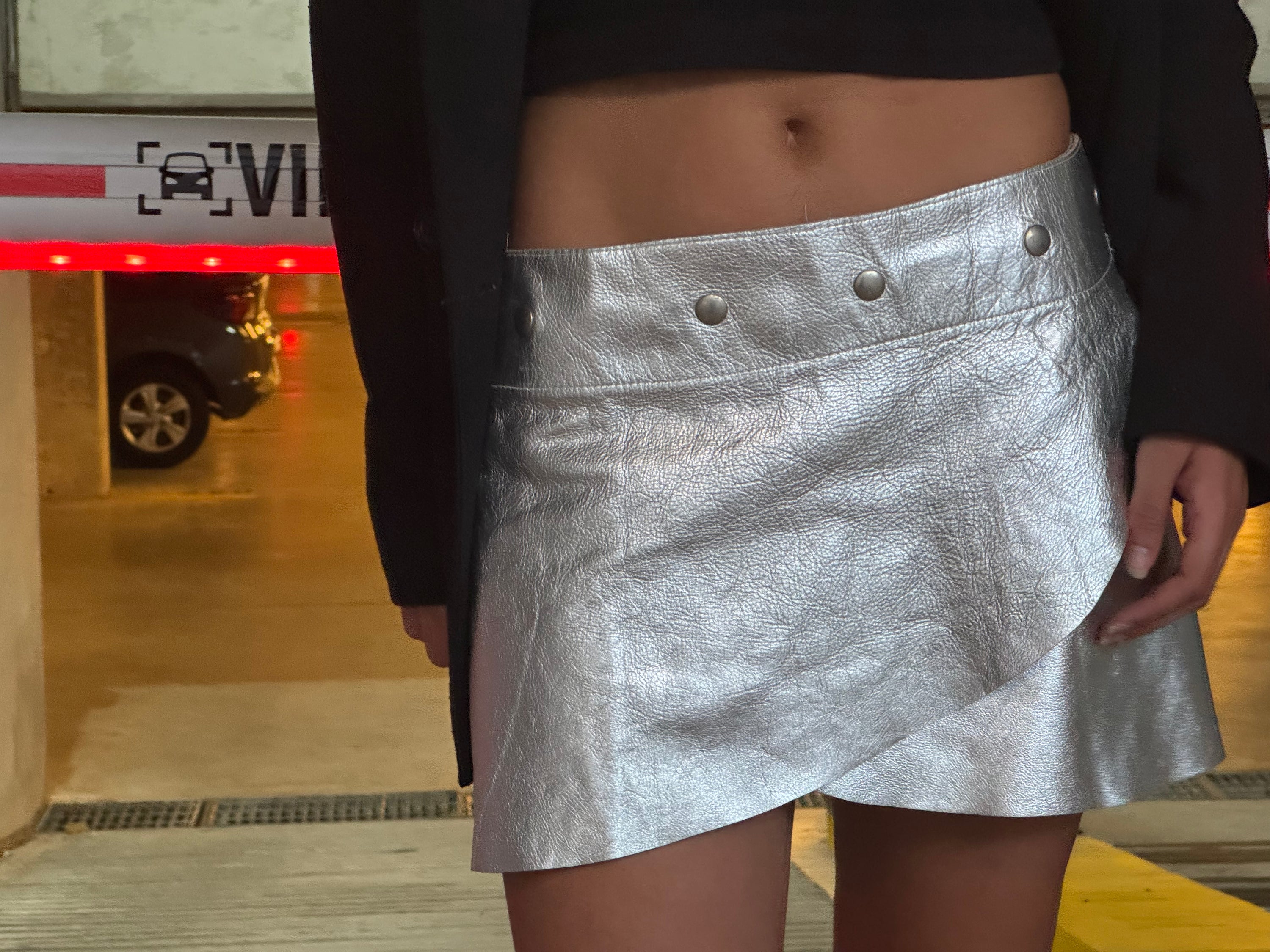 mini skirt - leather